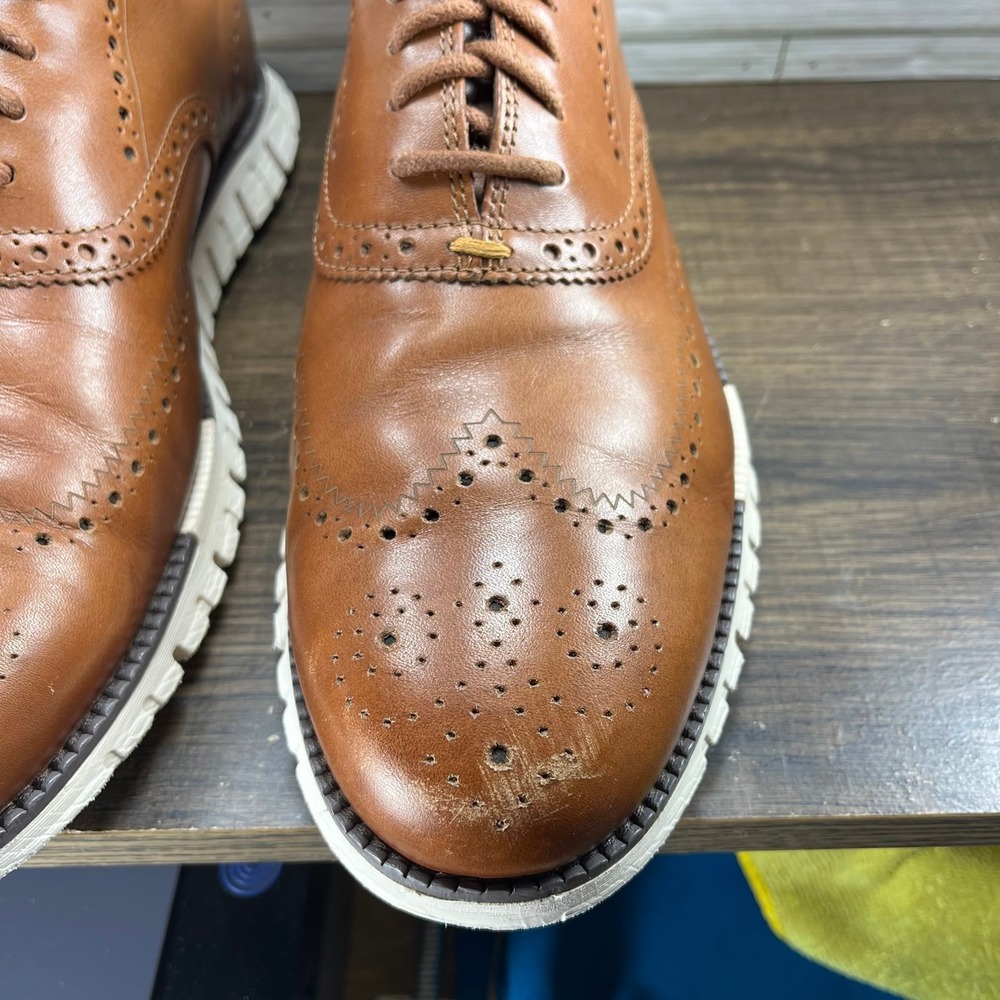 Cole Haan ZeroGrand Remastered Wingtip Oxfords Men's Brown Shoes - M 10.5 (M) - Picture 5 of 10